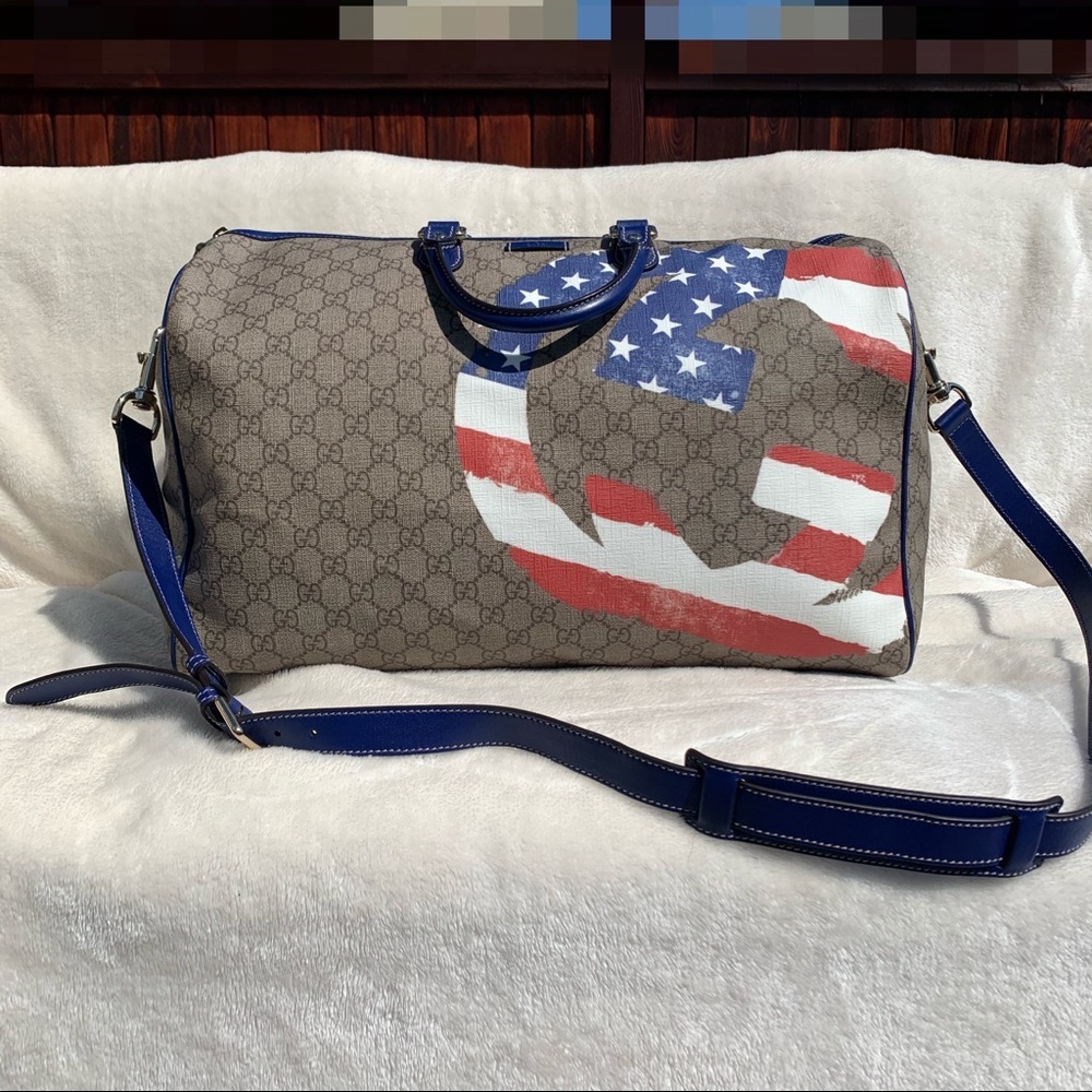 NWT Authentic Gucci UNICEF Flag Travel Duffle Bag Limited World Cup Edition LAST